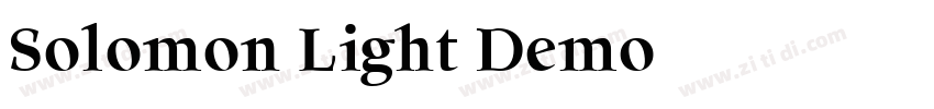 Solomon Light Demo字体转换 Solomon Light Demo字体转换
